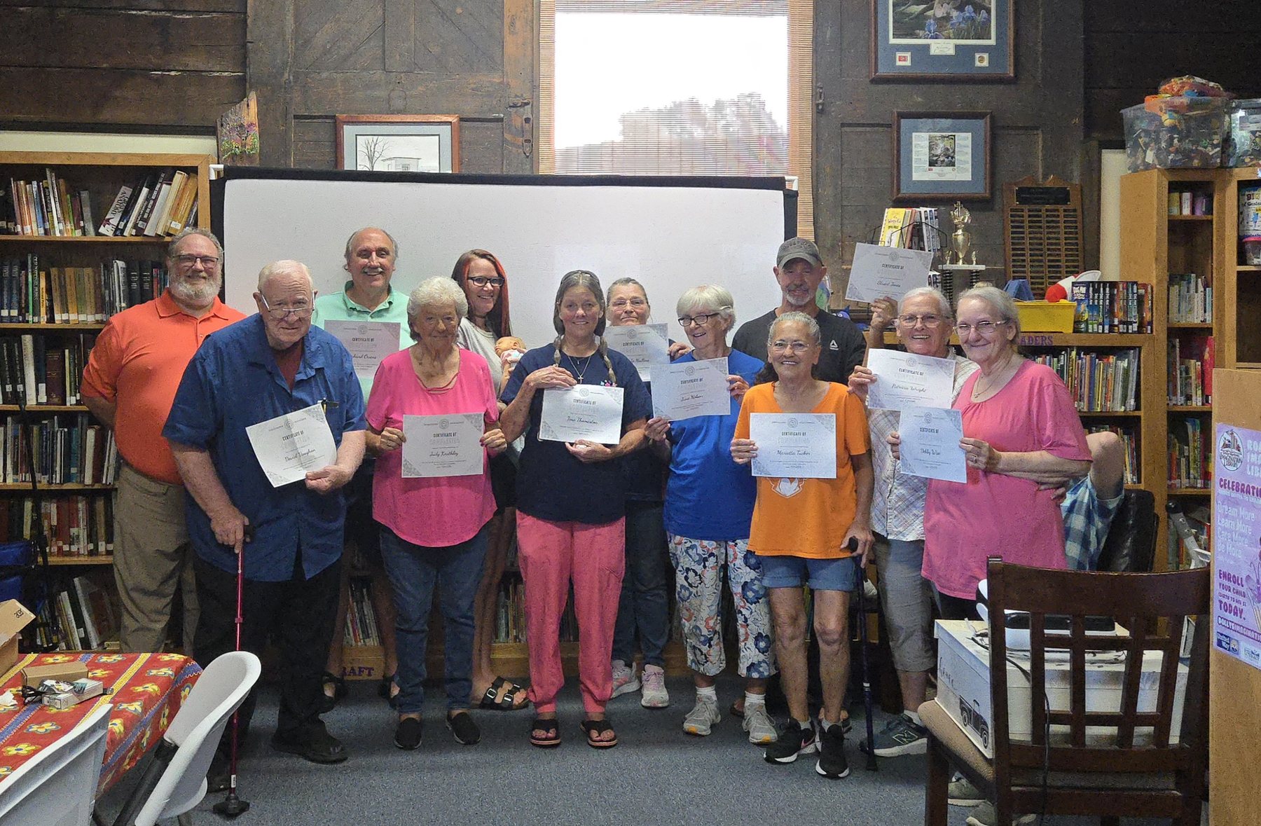 Program graduates at a community library
